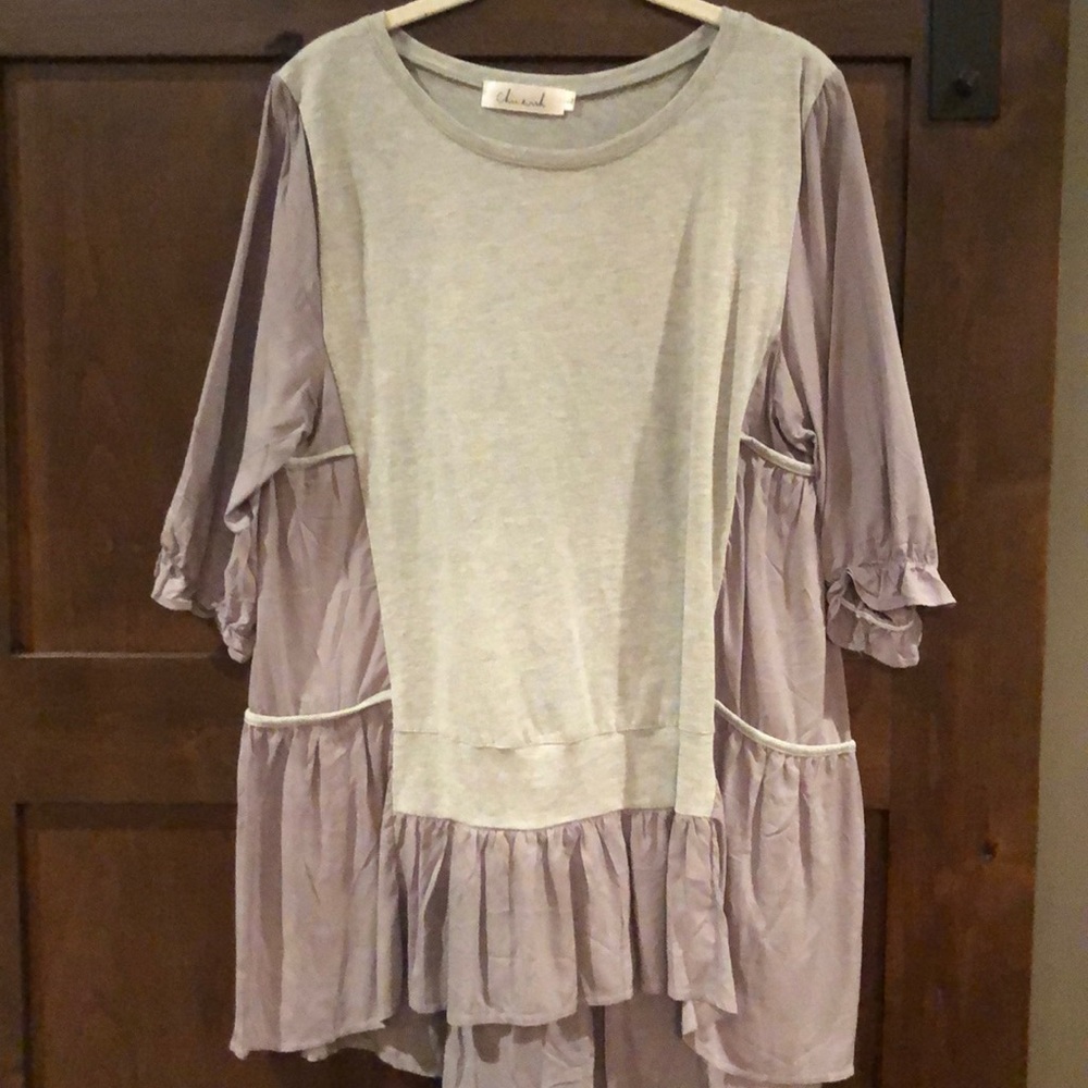 Mixed media tunic